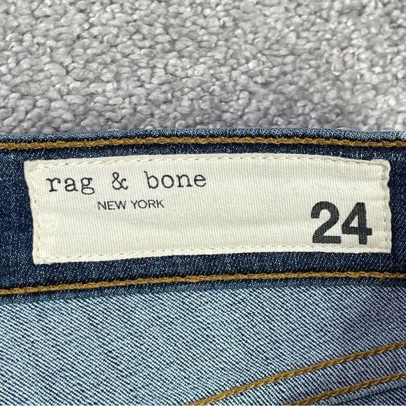 Rag & Bone Jeans Women’s 24 Blue Ankle Skinny High Rise Dark Denim Stretch - Picture 5 of 15